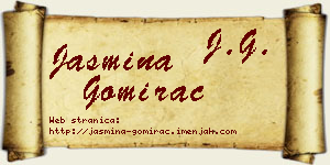 Jasmina Gomirac vizit kartica